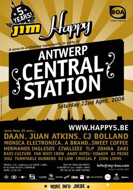 HAPPY 5 party in Centraal Station in Antwerp
