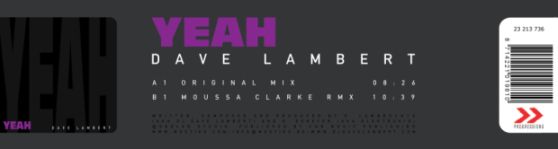 David Lambert - Yeah released on vinyl